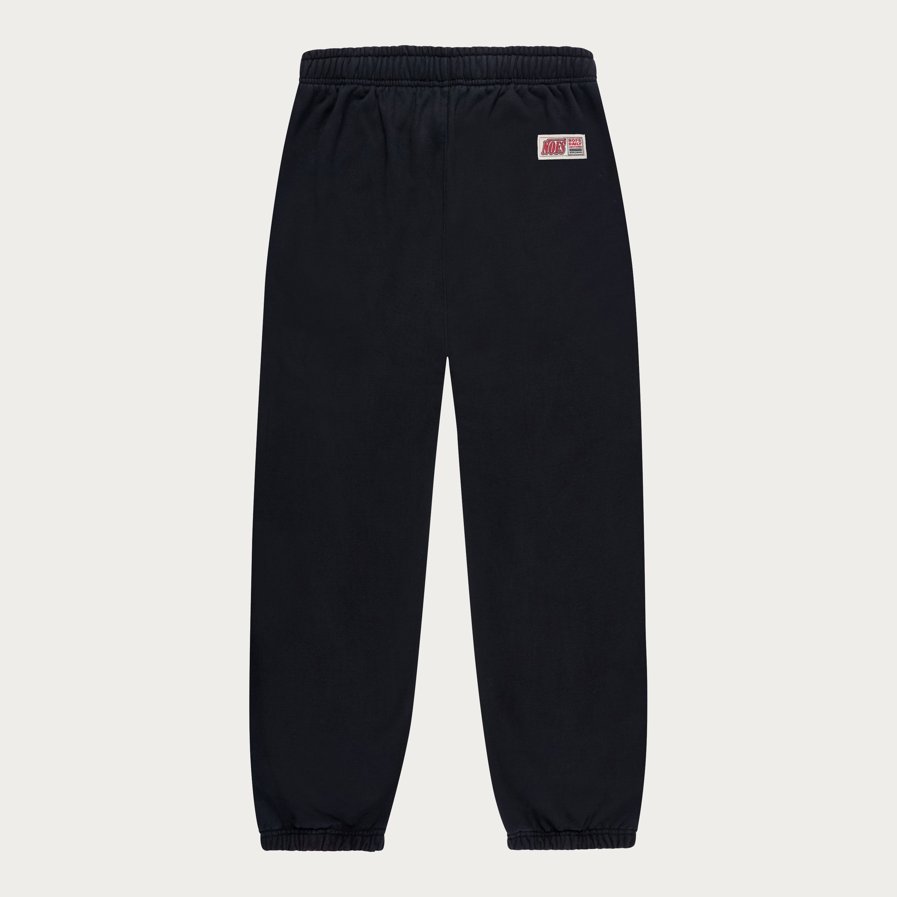 BLACK BASIC CUFFED JOGGER