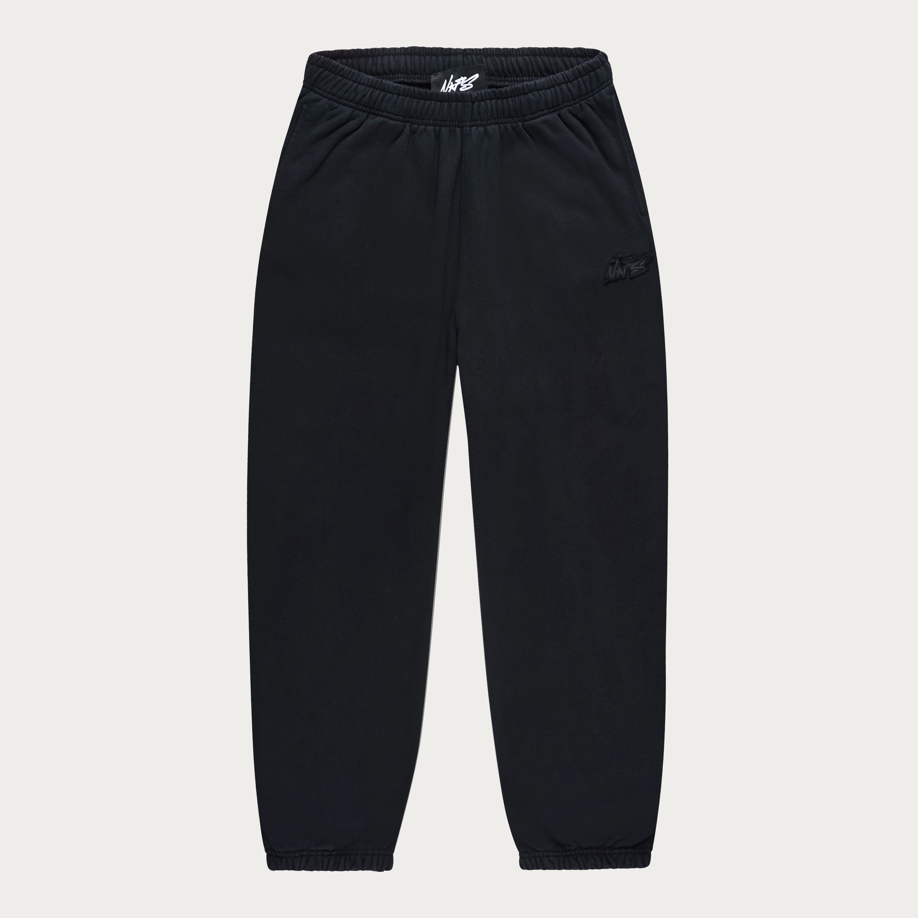 BLACK BASIC CUFFED JOGGER