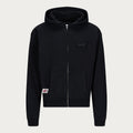 BLACK BASIC ZIP HOODIE