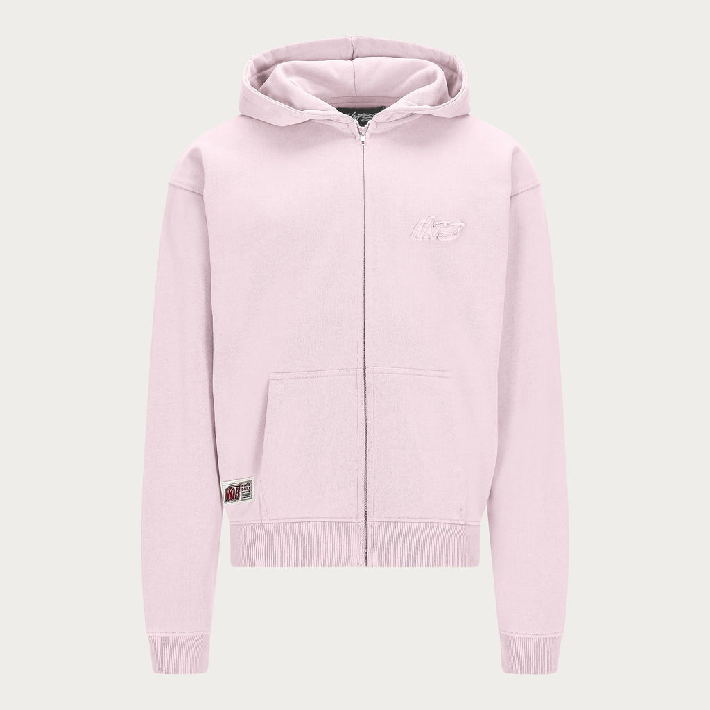 PINK BASIC ZIP HOODIE