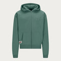 DARK GREEN BASIC ZIP HOODIE