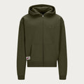 DARK OLIVE BASIC ZIP HOODIE