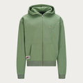 OLIVE BASIC ZIP HOODIE