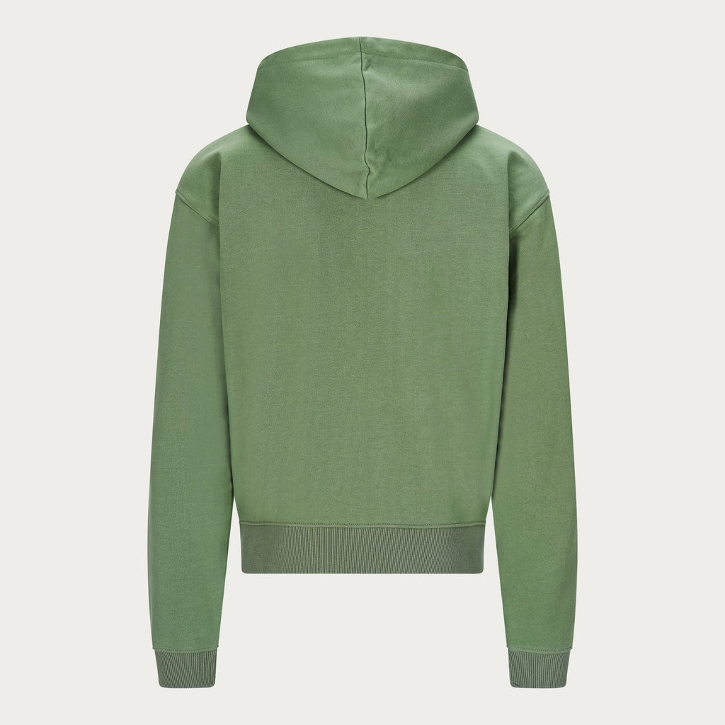 OLIVE BASIC ZIP HOODIE