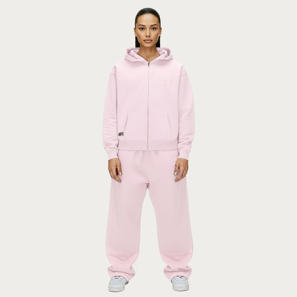 PINK BASIC ZIP HOODIE